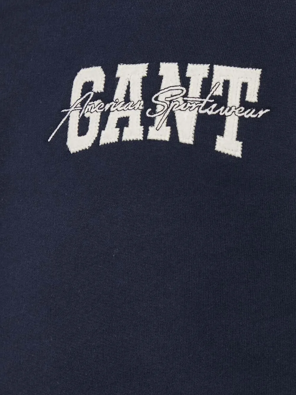 Gant Sweater met geborduurd logo Blauw