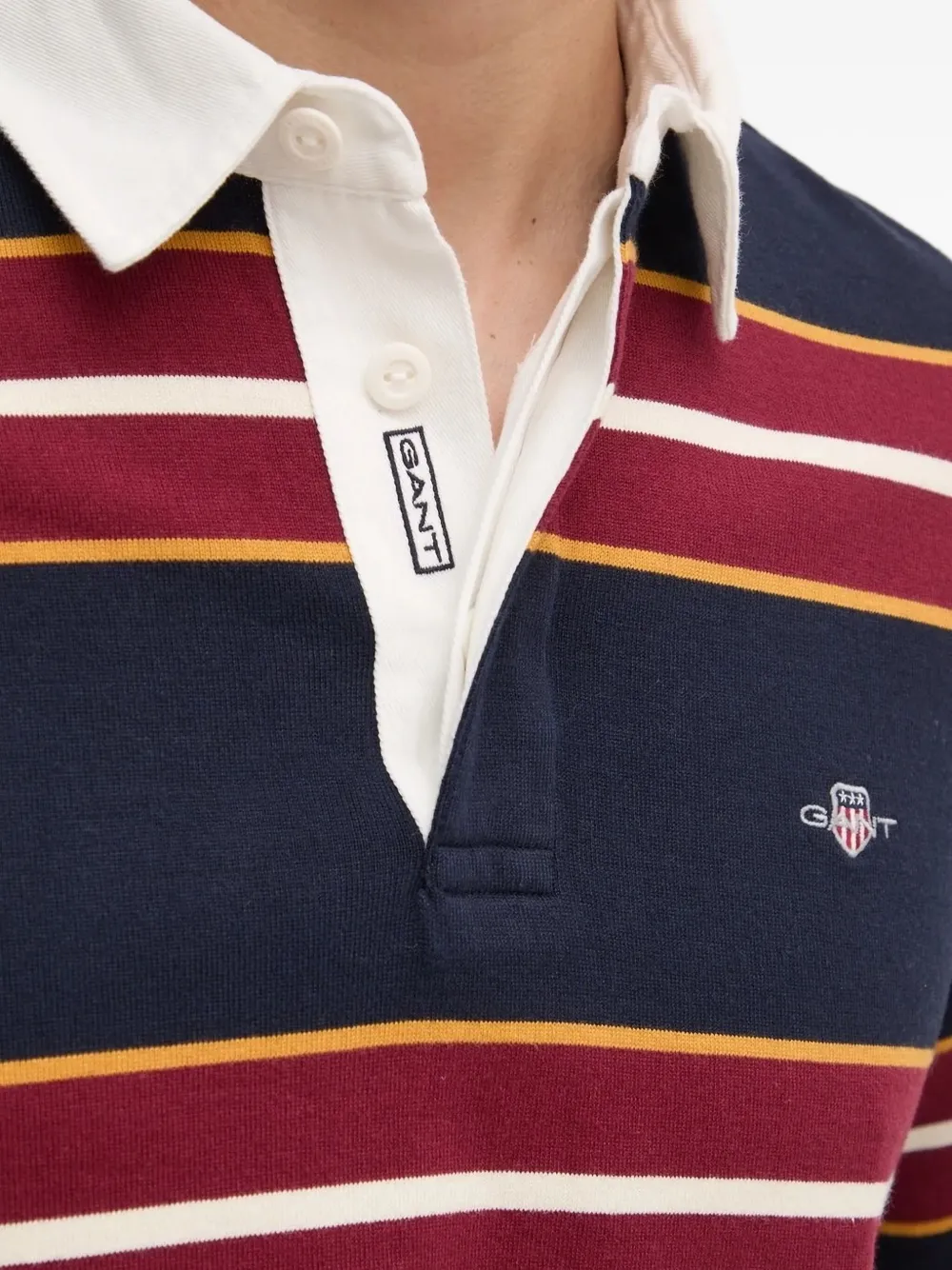 Gant striped rugby polo shirt Blauw