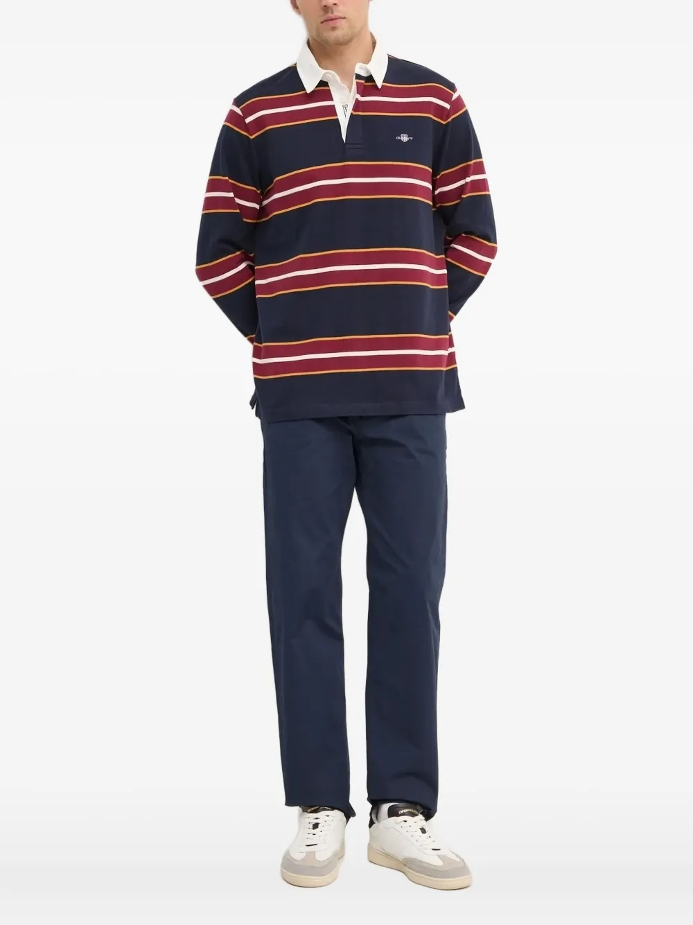 Gant striped rugby polo shirt - Blu