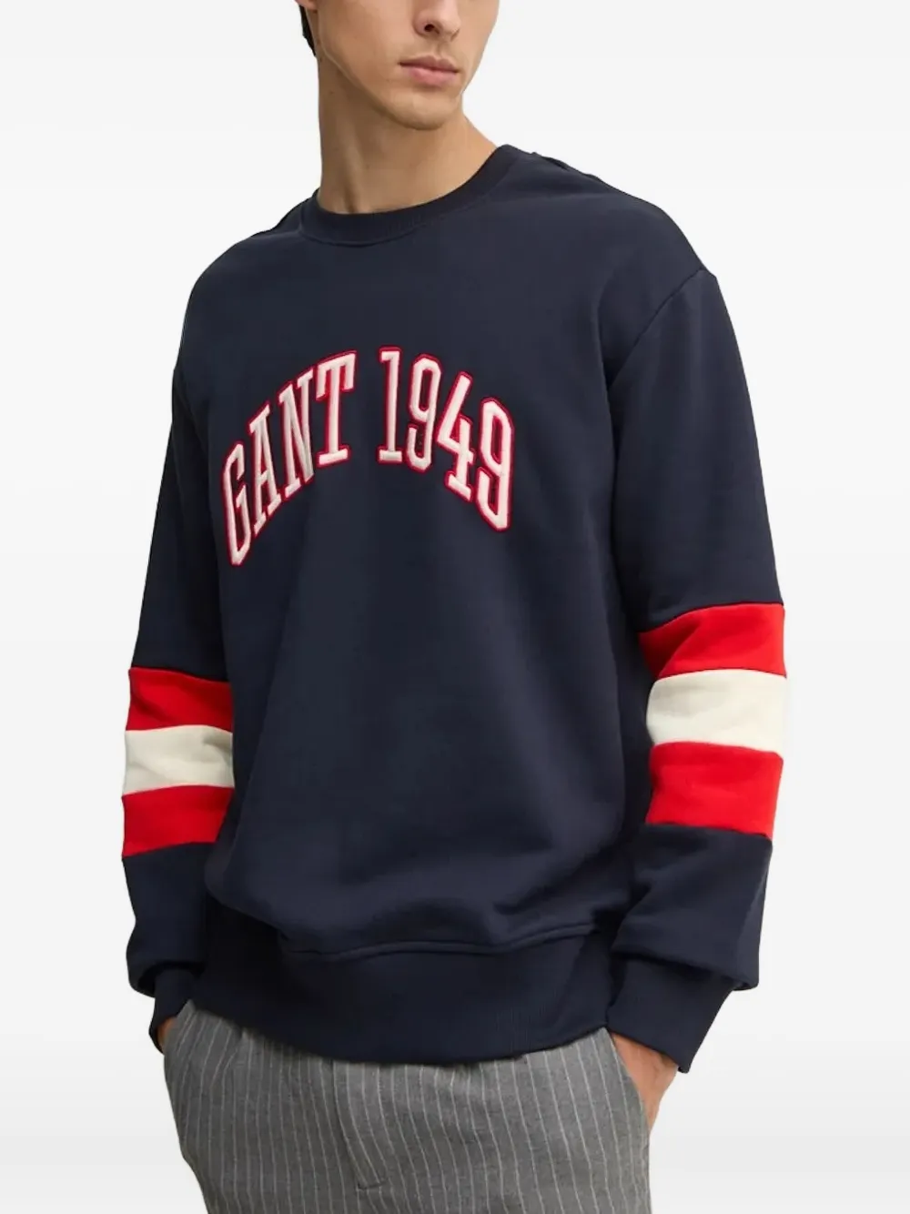 Gant logo-embroidered sweatshirt - Blauw