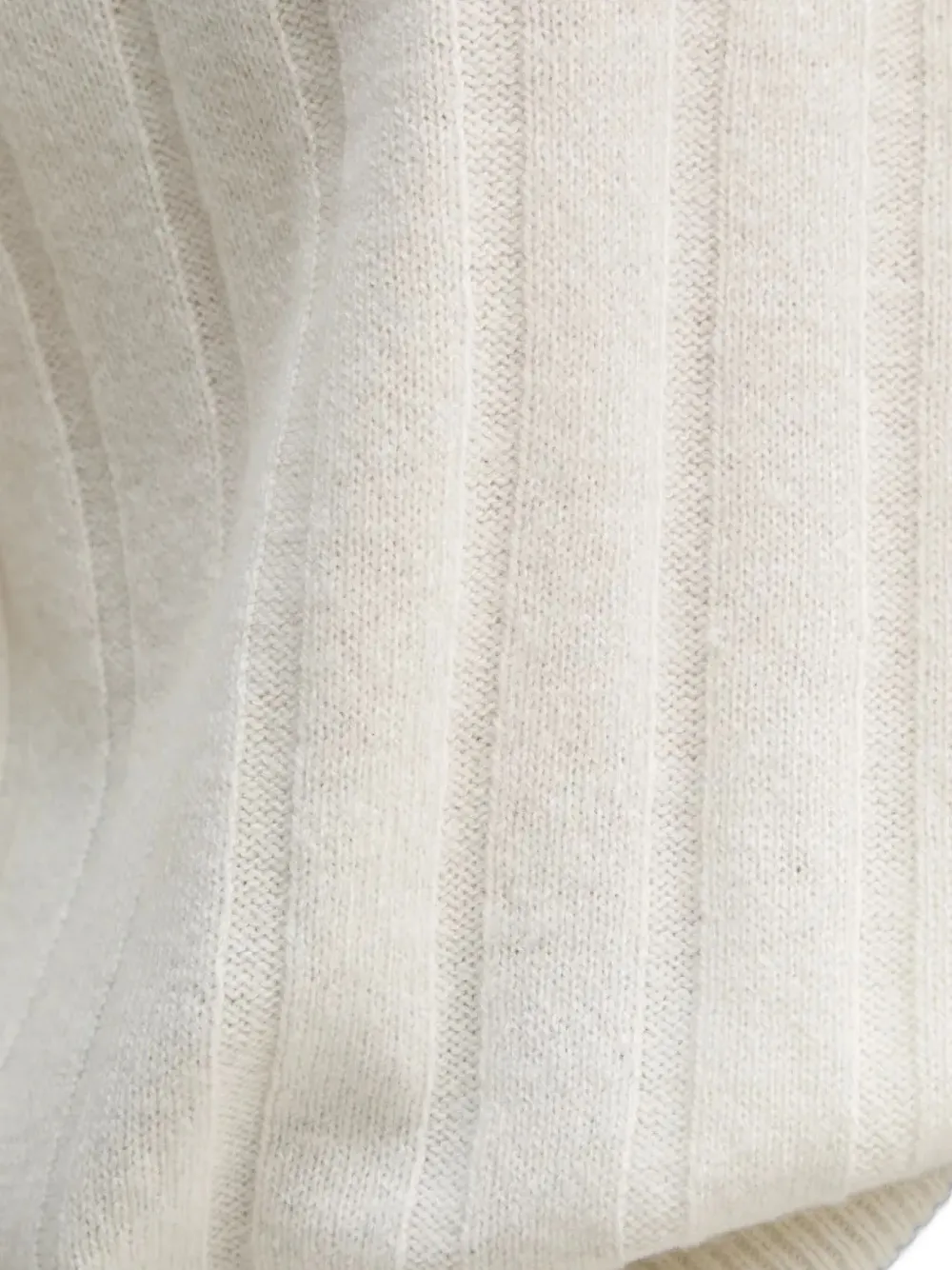 Gant Geribbelde coltrui Beige