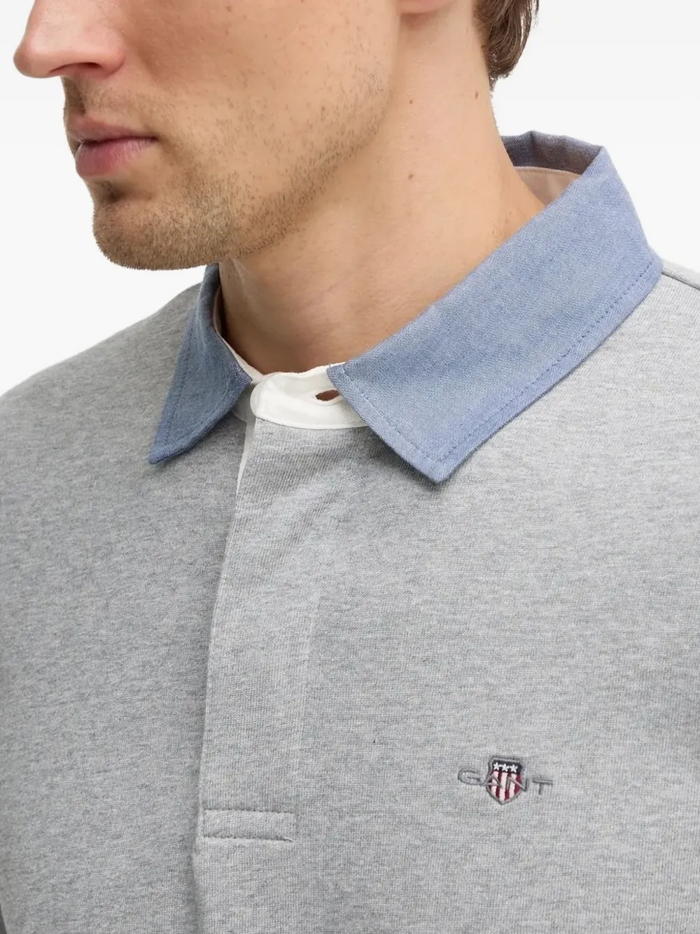 Gant cotton polo shirt Grijs