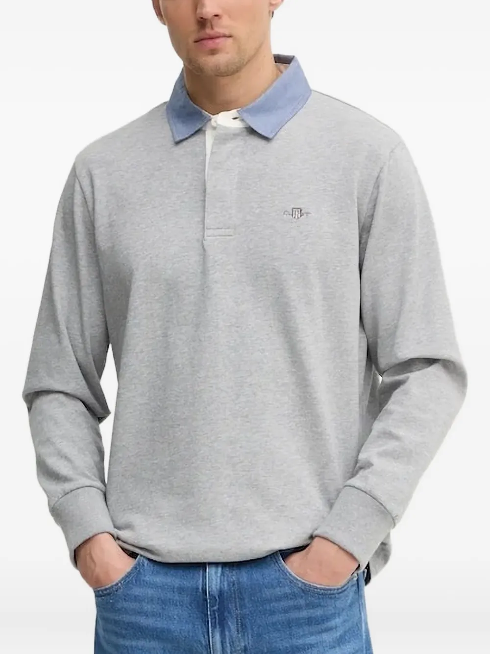 Gant cotton polo shirt Grijs