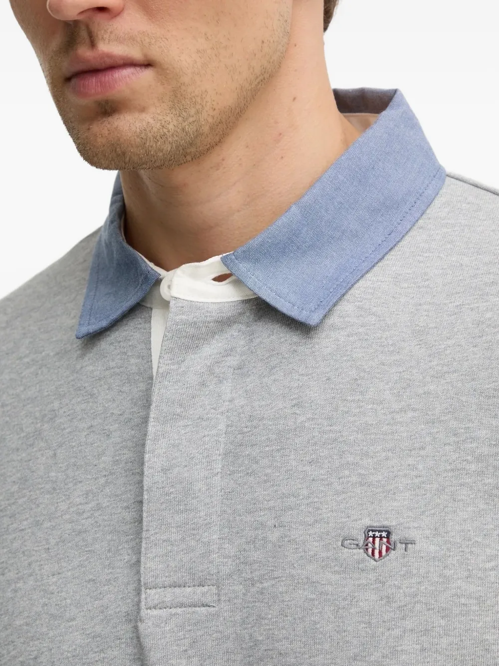 Gant cotton polo shirt Grijs