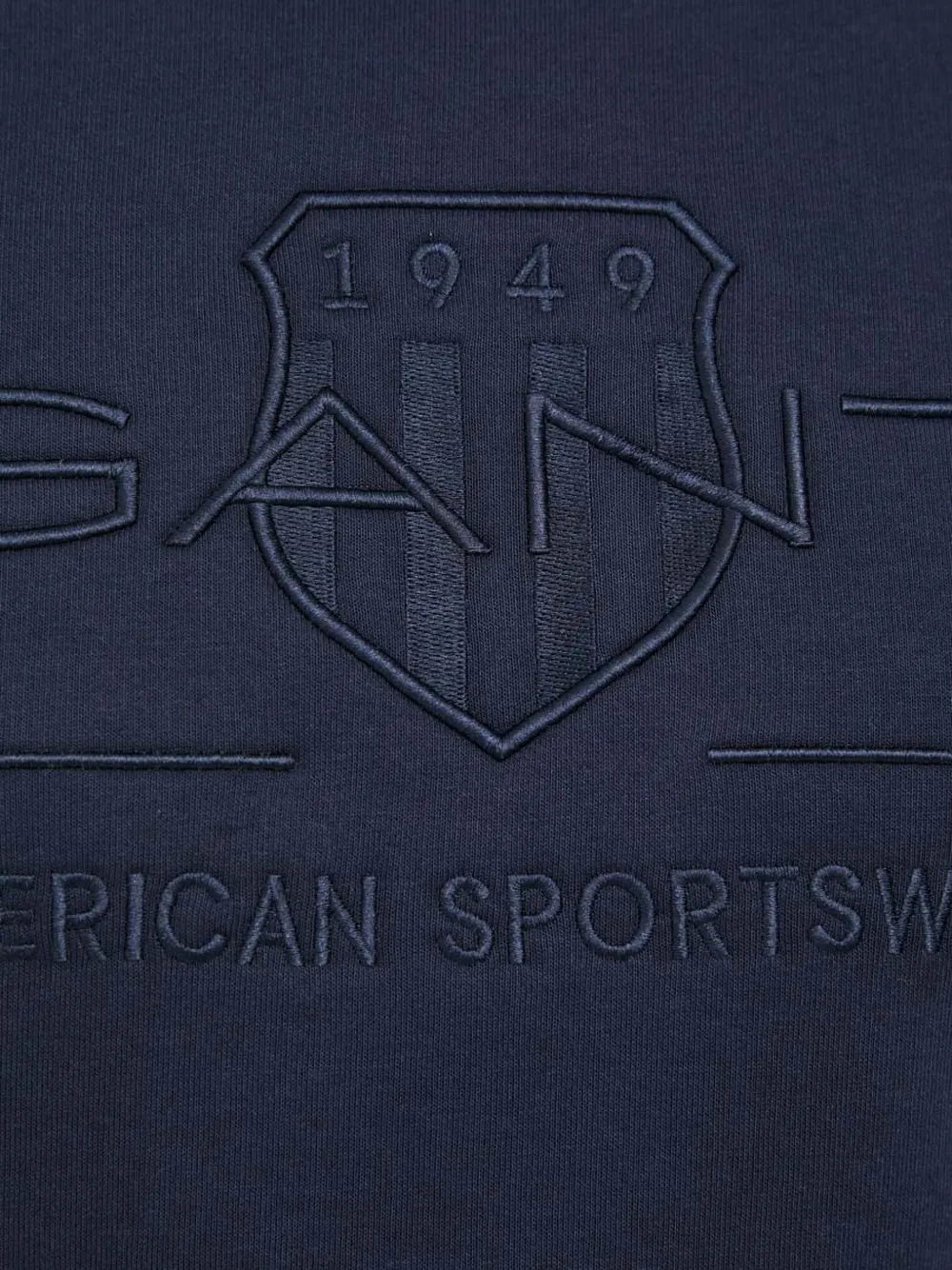 Gant Hoodie met geborduurd logo Blauw