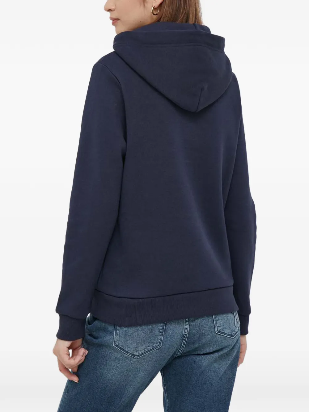 Gant Hoodie met geborduurd logo Blauw