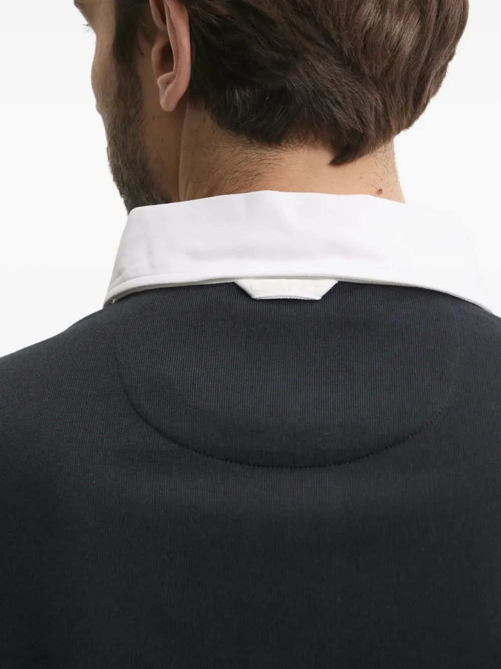 Gant Gestreept poloshirt Zwart