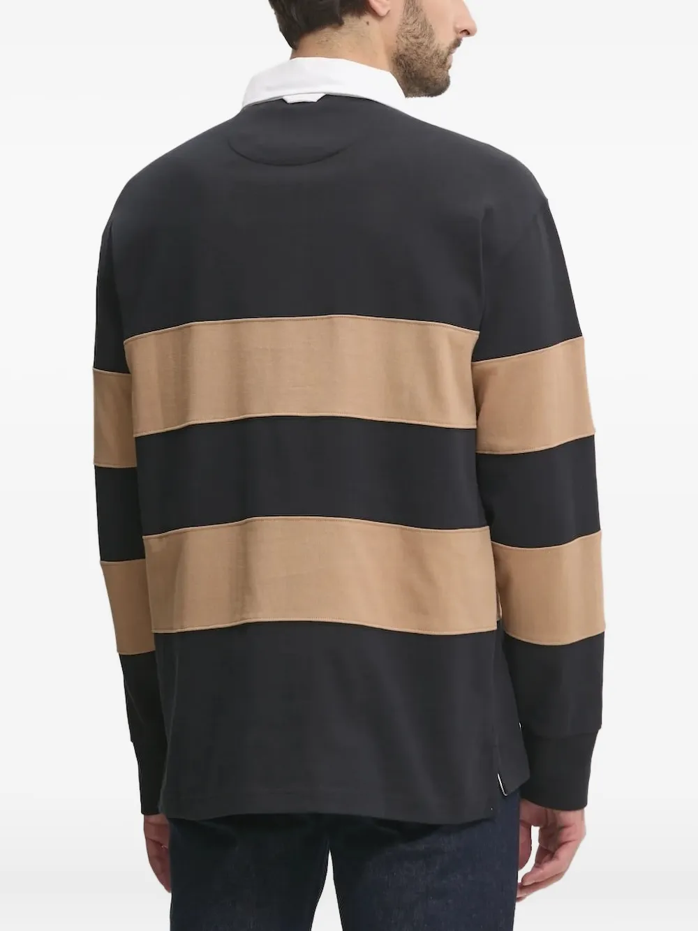Gant striped-pattern polo shirt - Zwart