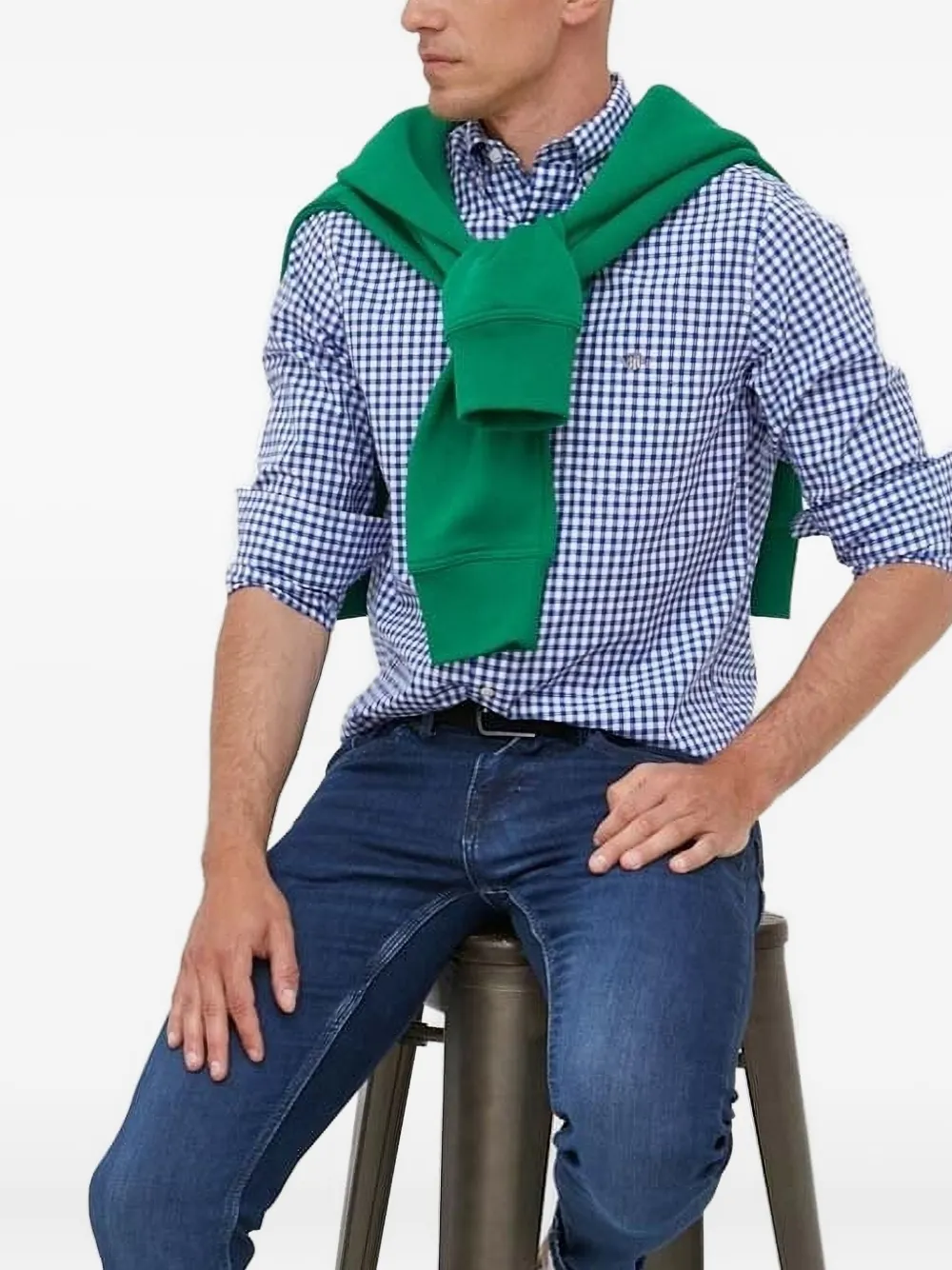 Gant gingham-check shirt - ブルー Gant gingham-check shirt - ブルー