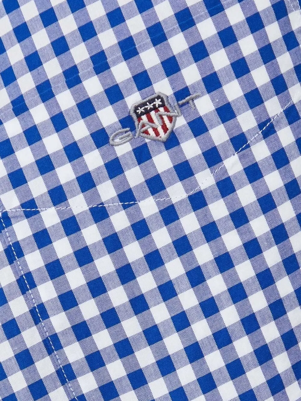 Gant Overhemd met gingham ruit Blauw