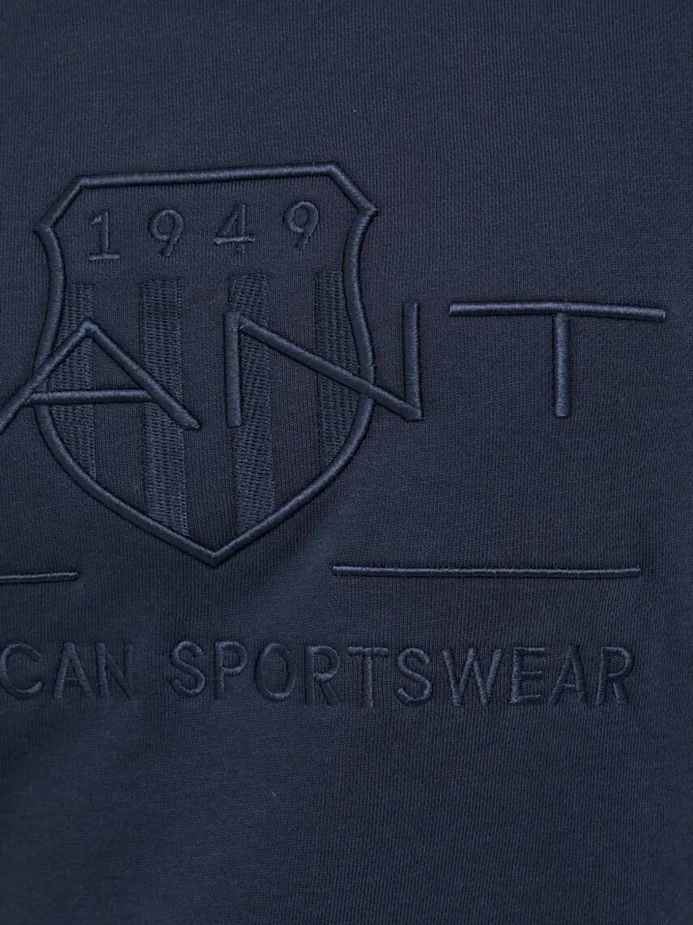 Gant Sweater met geborduurd logo Blauw