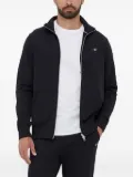 Gant Shield logo-embroidered zip-neck sweater - Black