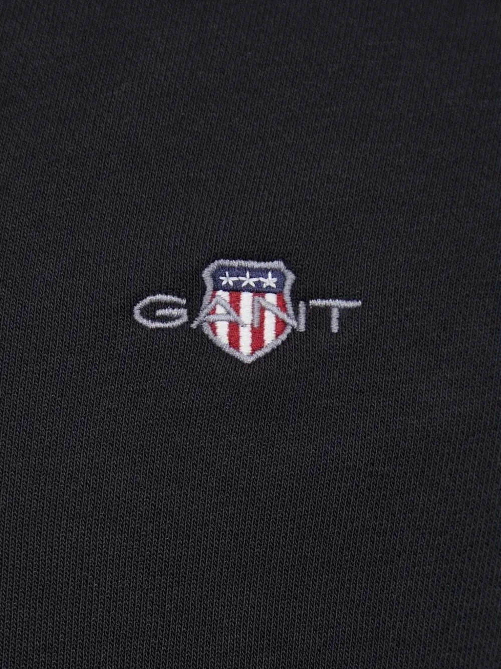 Gant Shield trui met geborduurd logo en rits Zwart