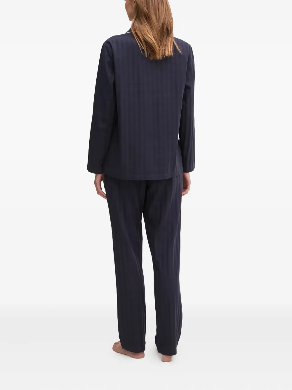 Gant Striped Piped Pyjamas In Blue