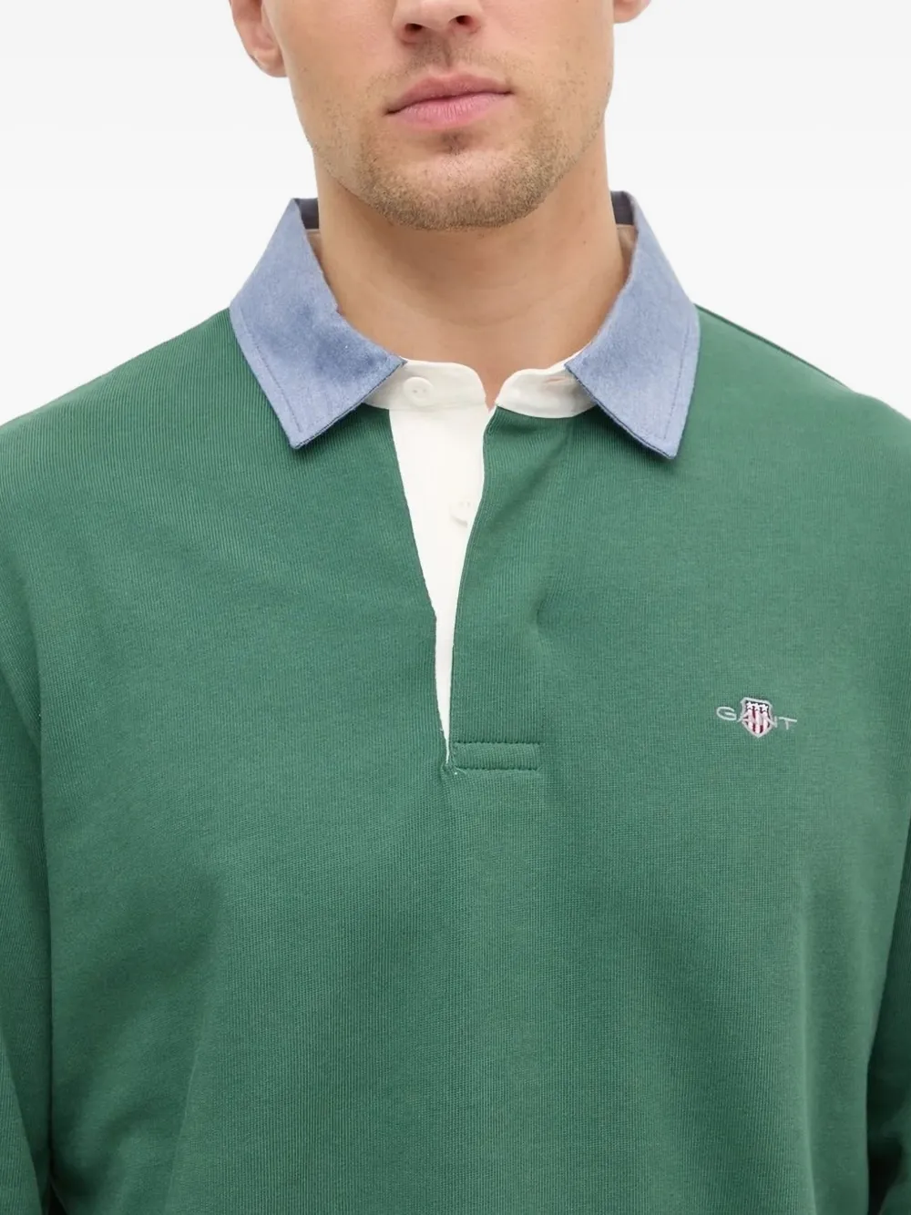 Gant Poloshirt met lange mouwen Groen