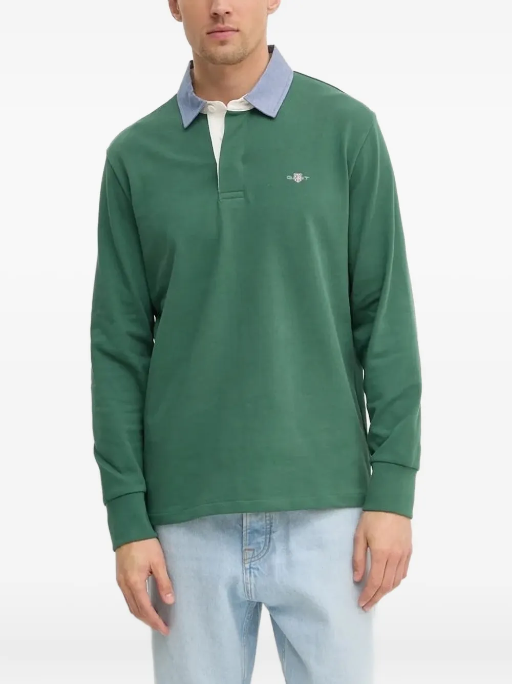 Gant Poloshirt met lange mouwen Groen