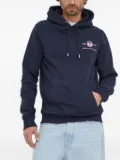 Gant Archive Shield embroidered-logo hoodie - Blue