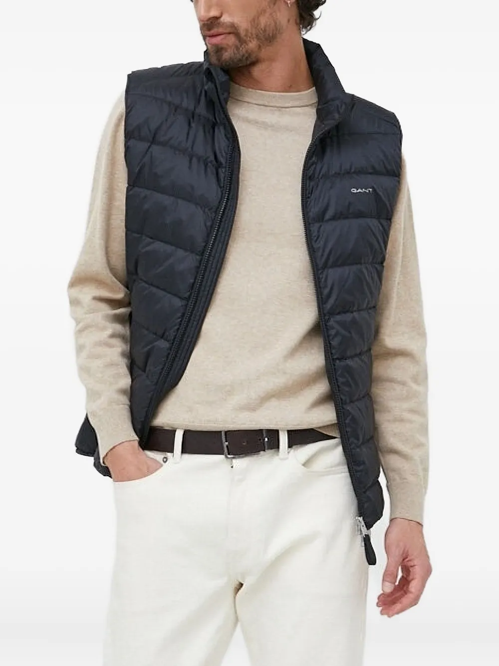 Gant Bodywarmer met rits Blauw