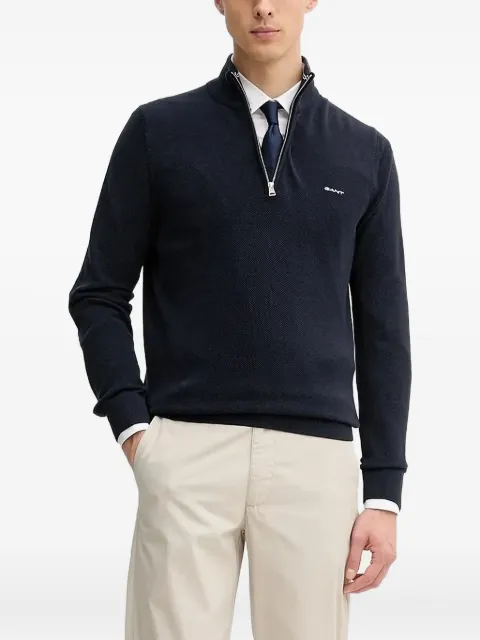Gant pull à col zippé