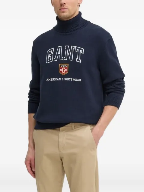 Gant logo-embellished turtleneck sweater
