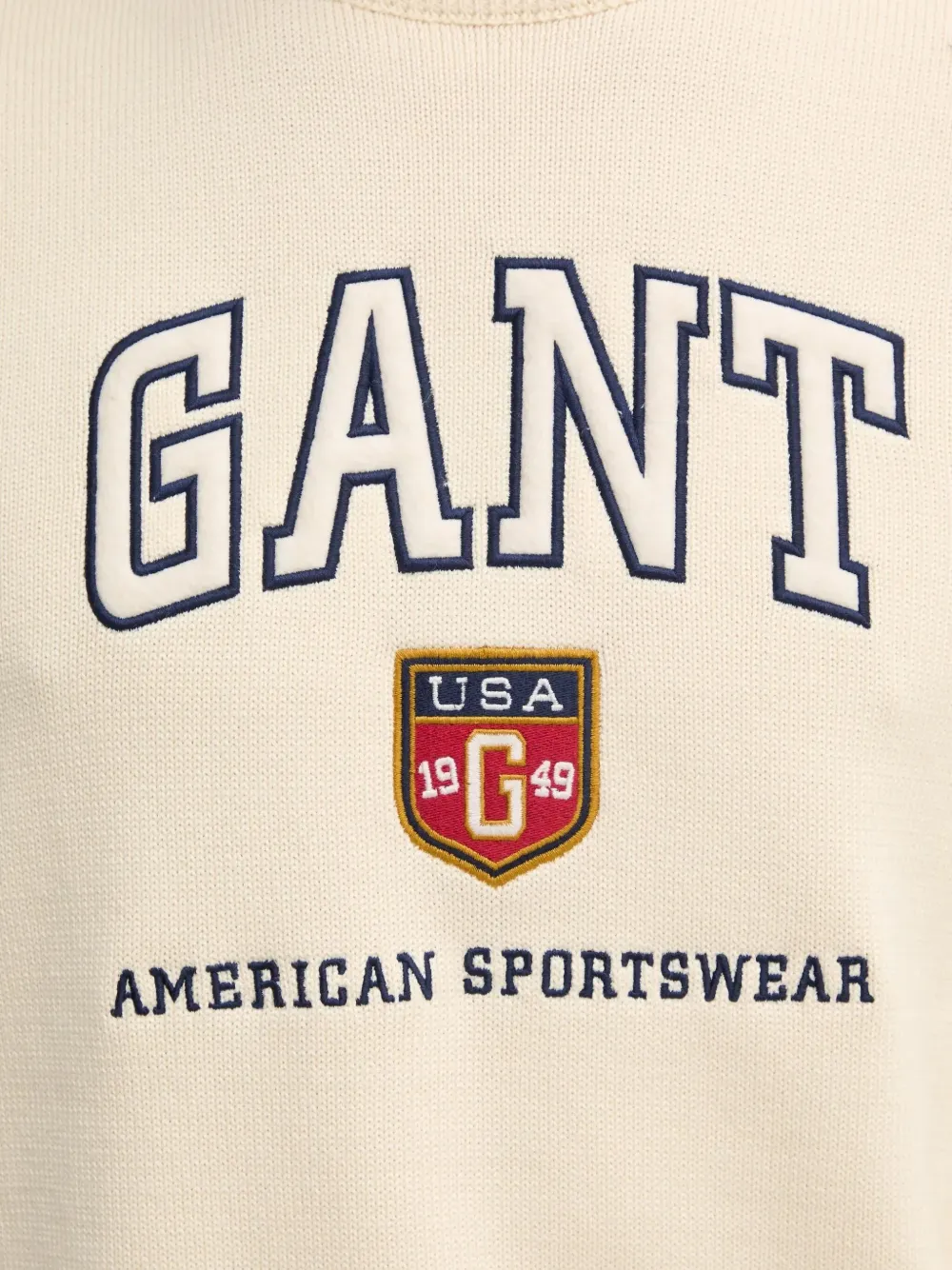 Gant Logo-lettering Turtleneck Sweater In Neutral