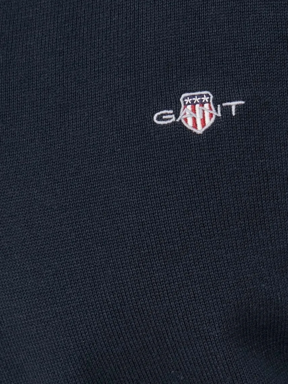 Gant Trui met V-hals en logo Blauw