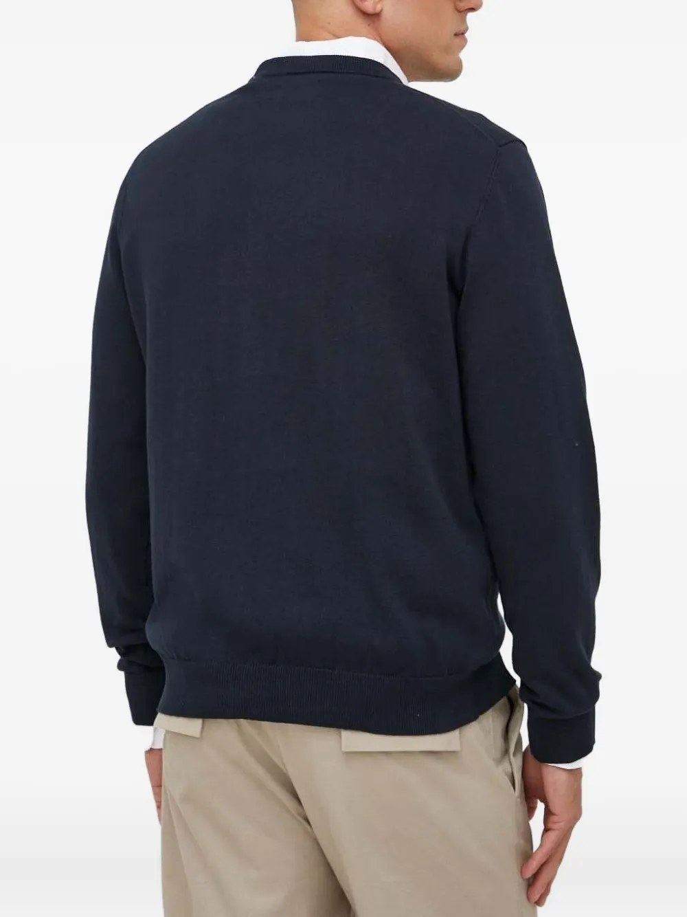 Gant v-neck logo sweater - Blauw