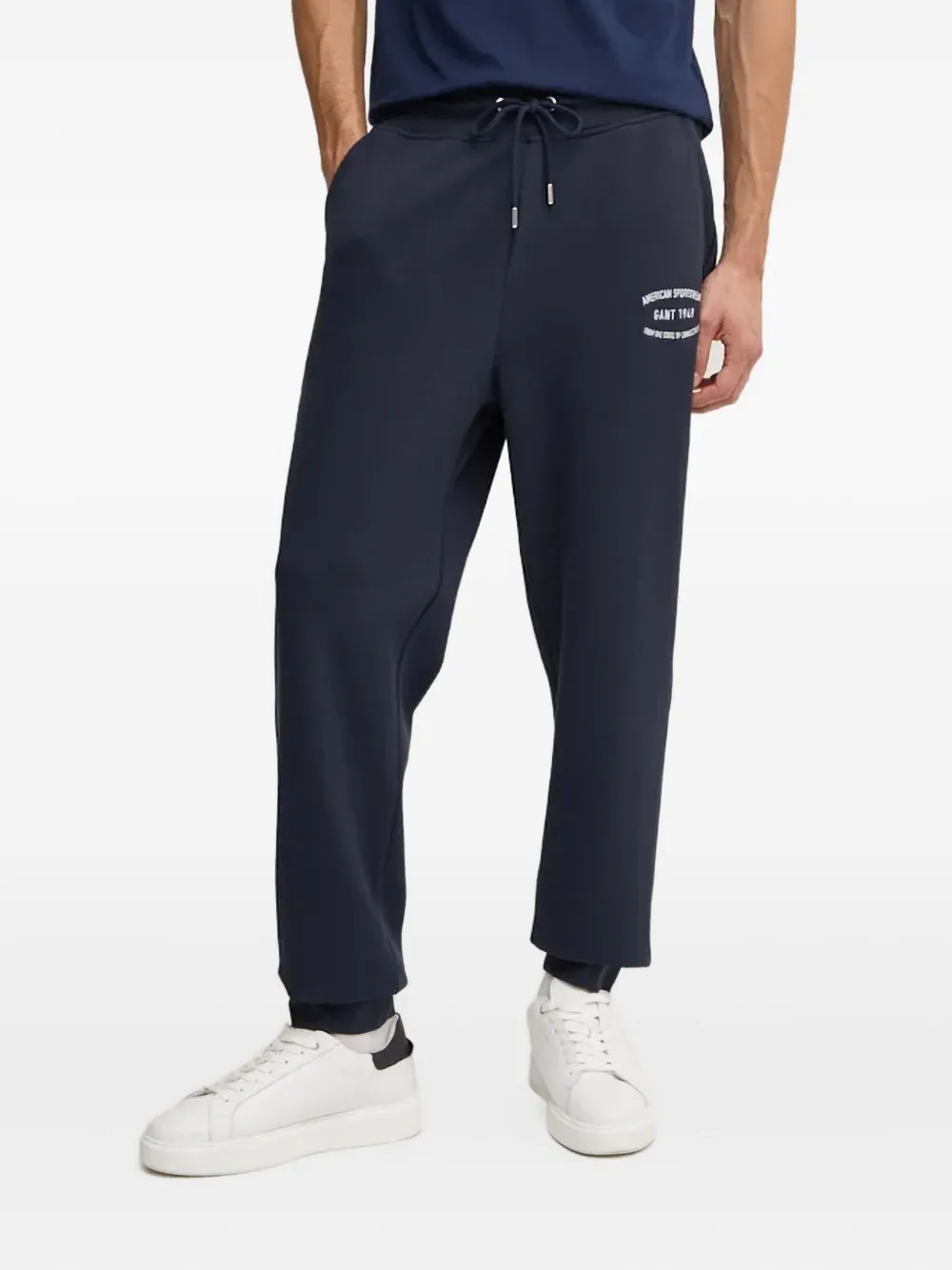 Gant Drawstring Track Pants In Blue