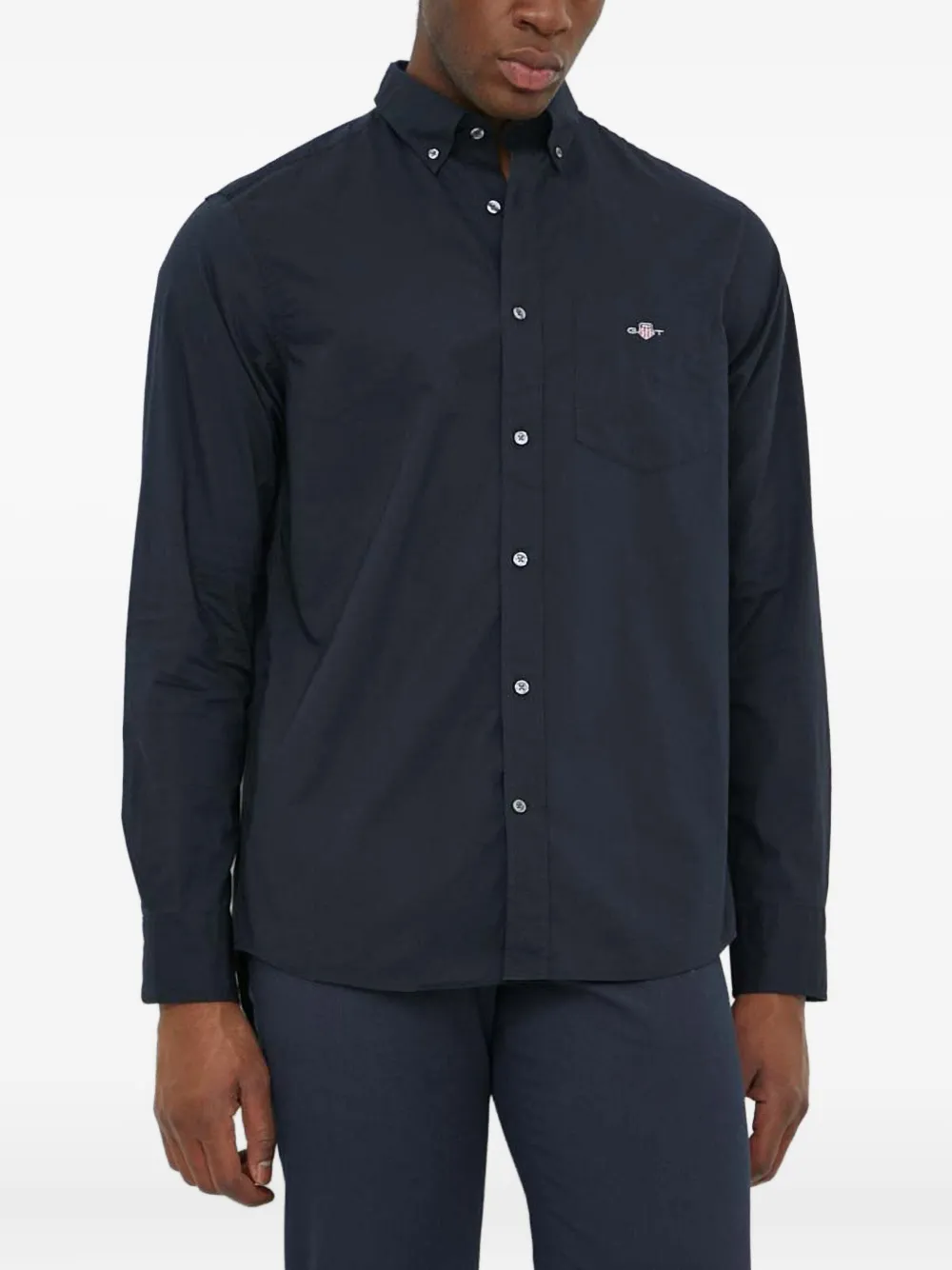 Gant embroidered-logo shirt | Black | Image 1