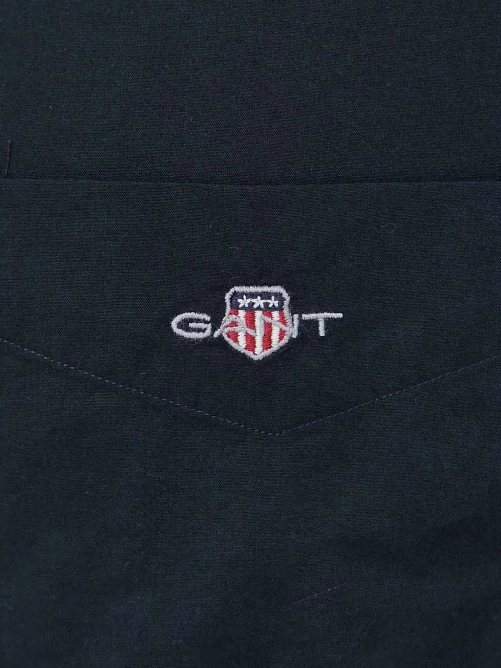 Gant Overhemd met geborduurd logo Zwart