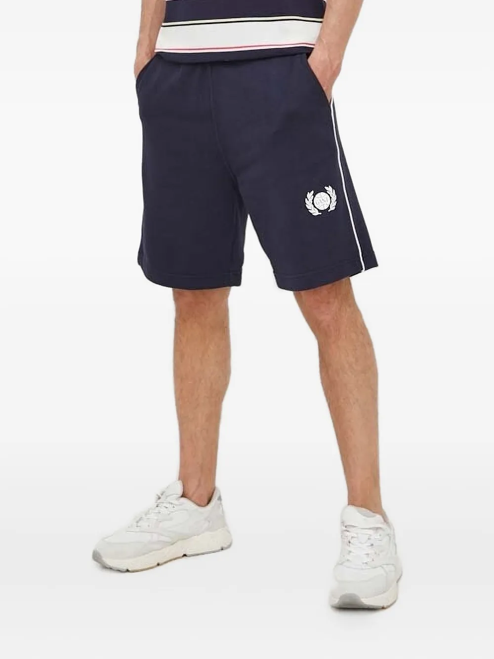 Gant Shorts met logodetail en zijstreep Blauw