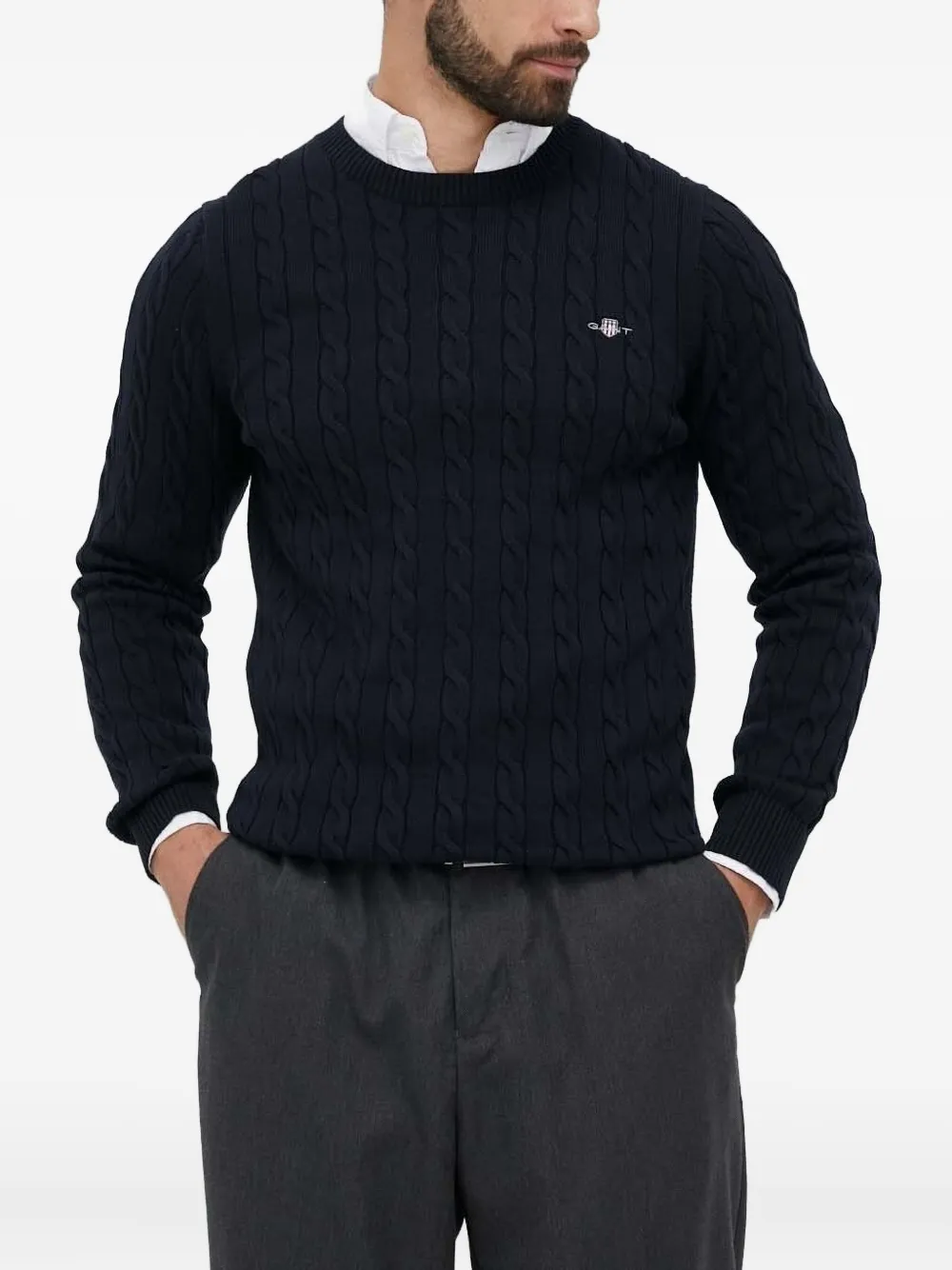 Gant Trui met ronde hals Blauw