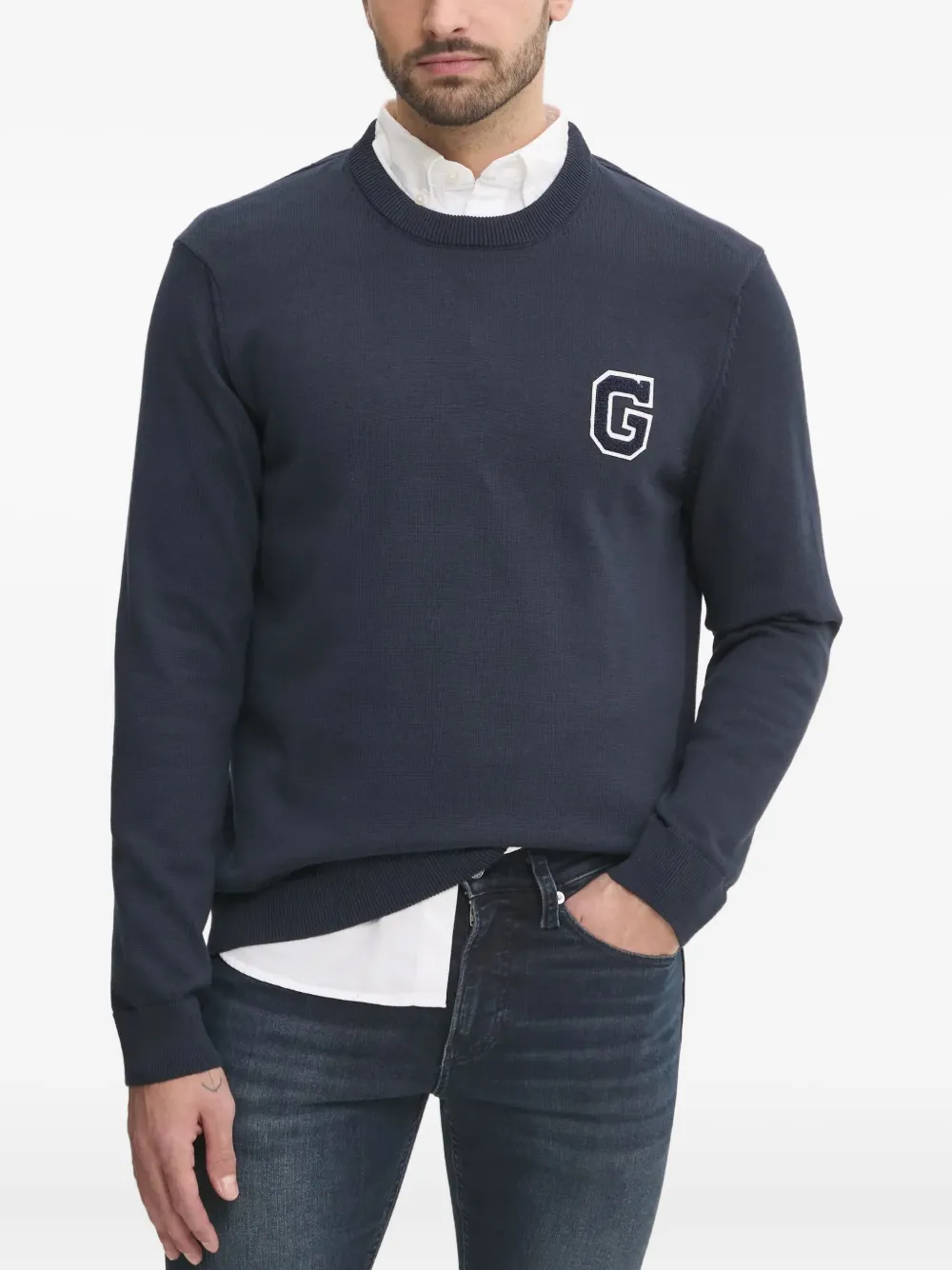 Gant suéter con aplique del logo | azul | Image 1