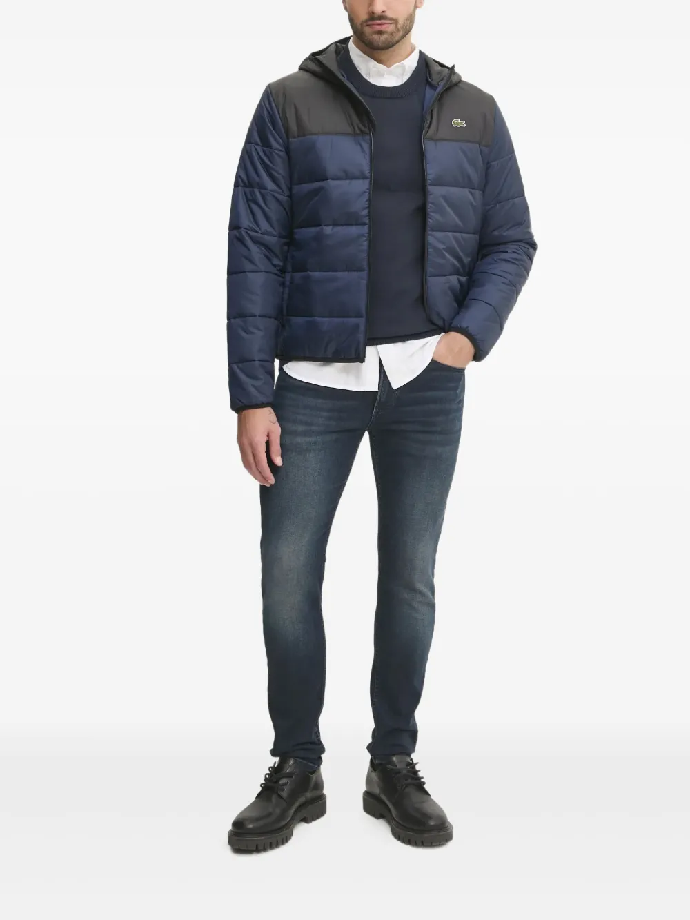 Gant logo-appliqué crew-neck sweater - Blauw