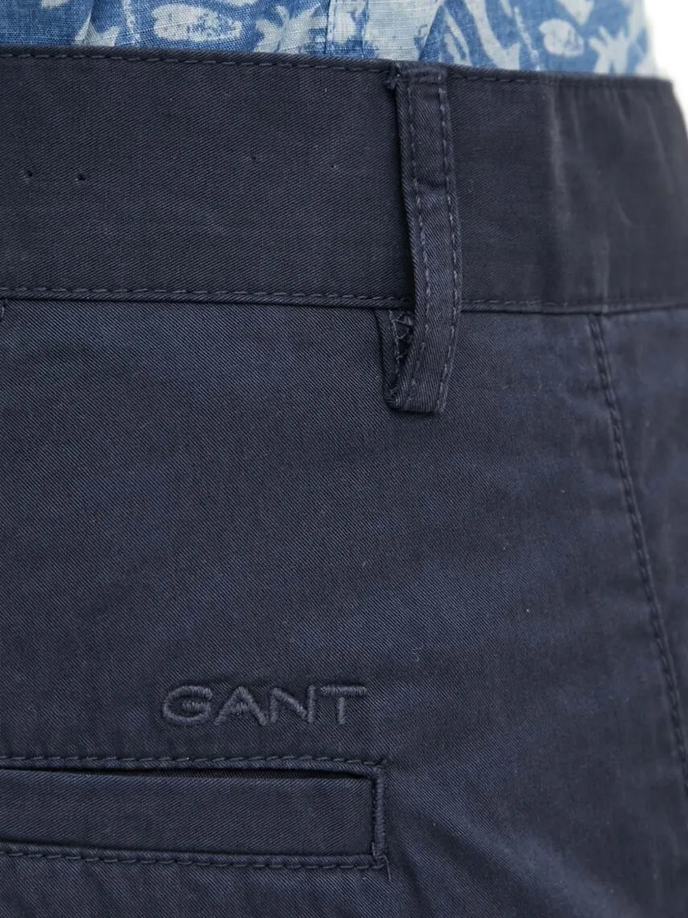 Gant Shorts met geborduurd logo Blauw