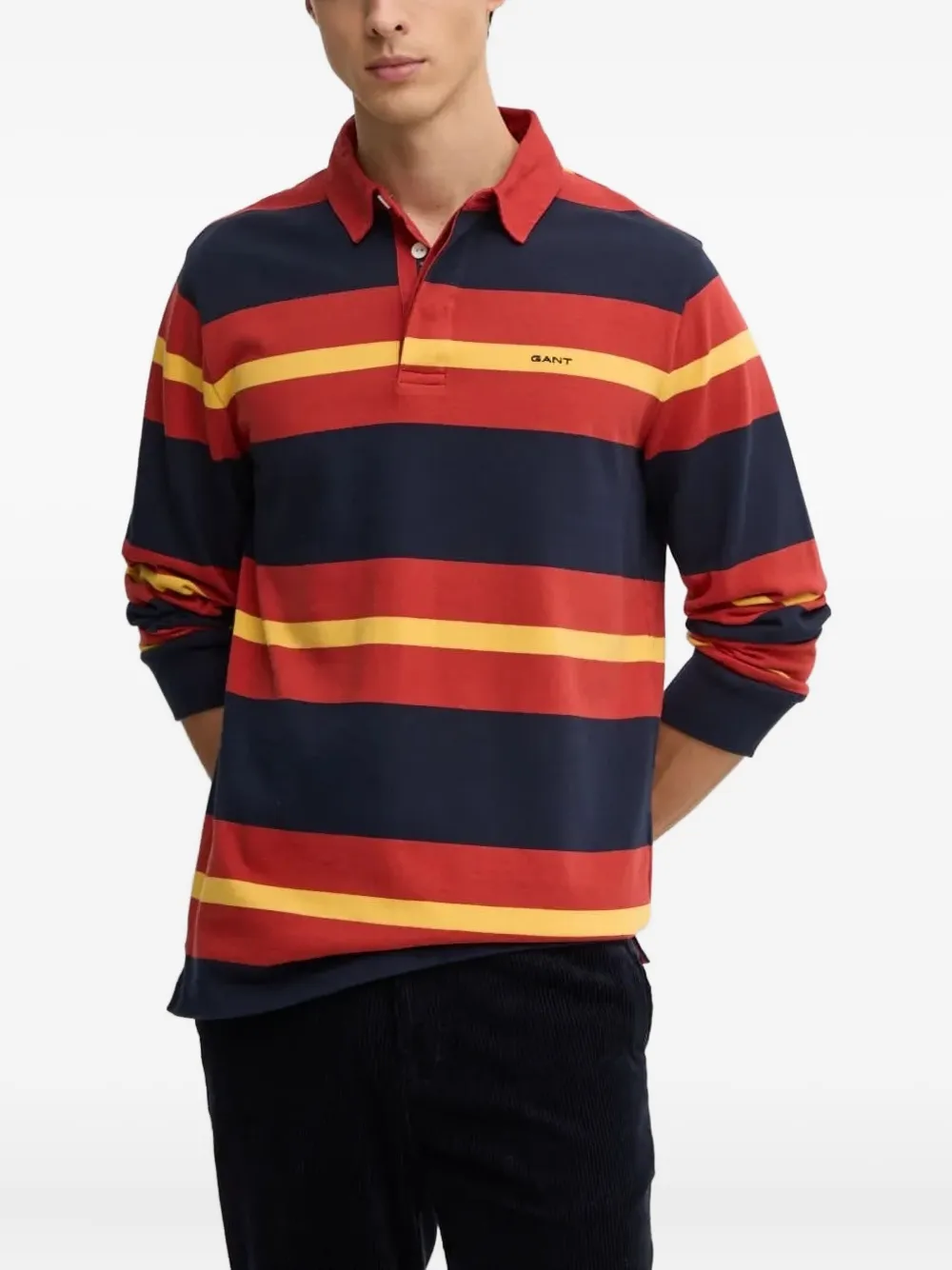 Gant Gestreept poloshirt Blauw