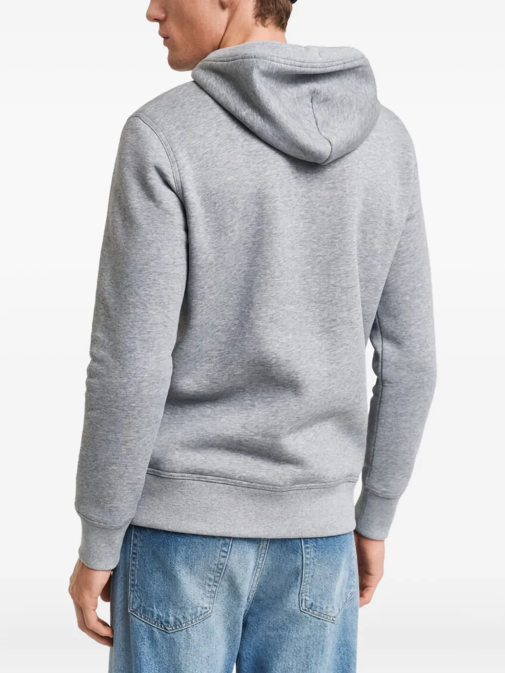 Gant Hoodie met geborduurd logo Grijs