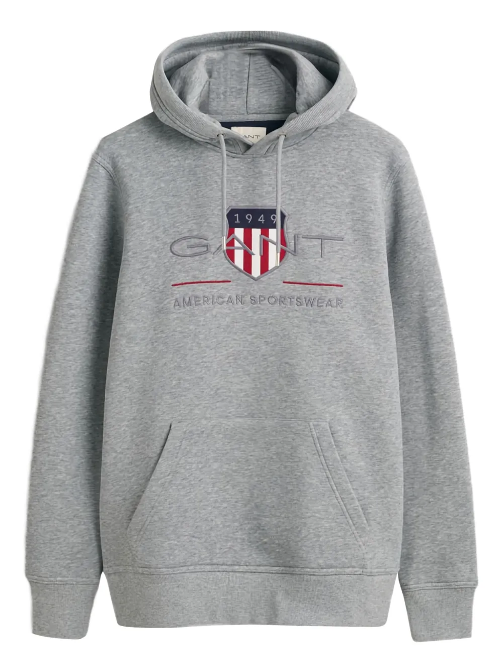Gant hoodie med broderad logotyp | grå | Image 1