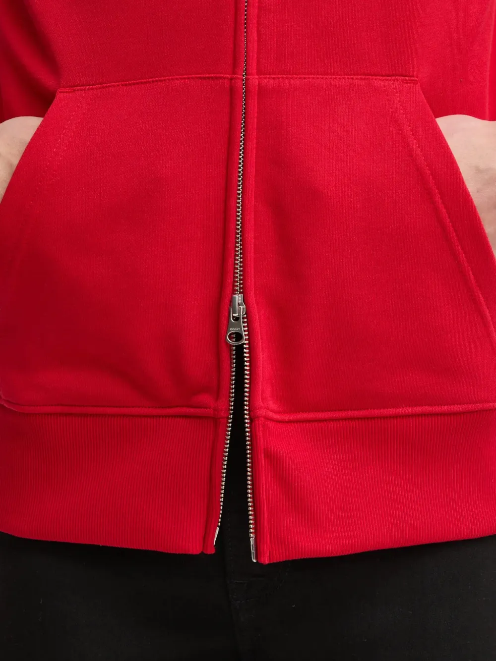 Gant Sweater met geborduurd logo Rood