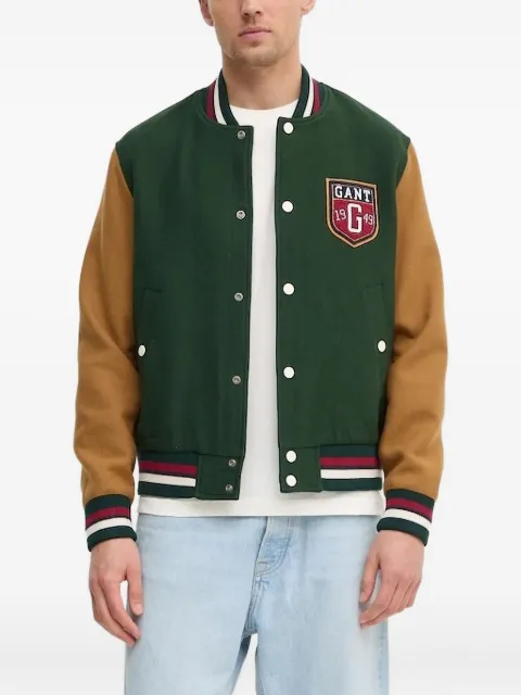 Gant Varsity embroidered-badge bomber jacket