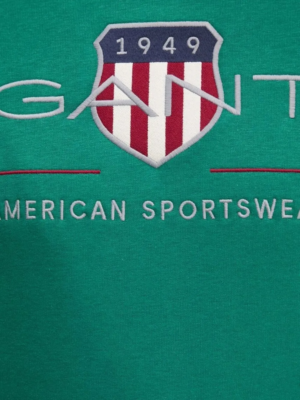 Gant Hoodie met geborduurd logo Groen