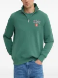 Gant logo-embroidered half-zip sweatshirt - Green