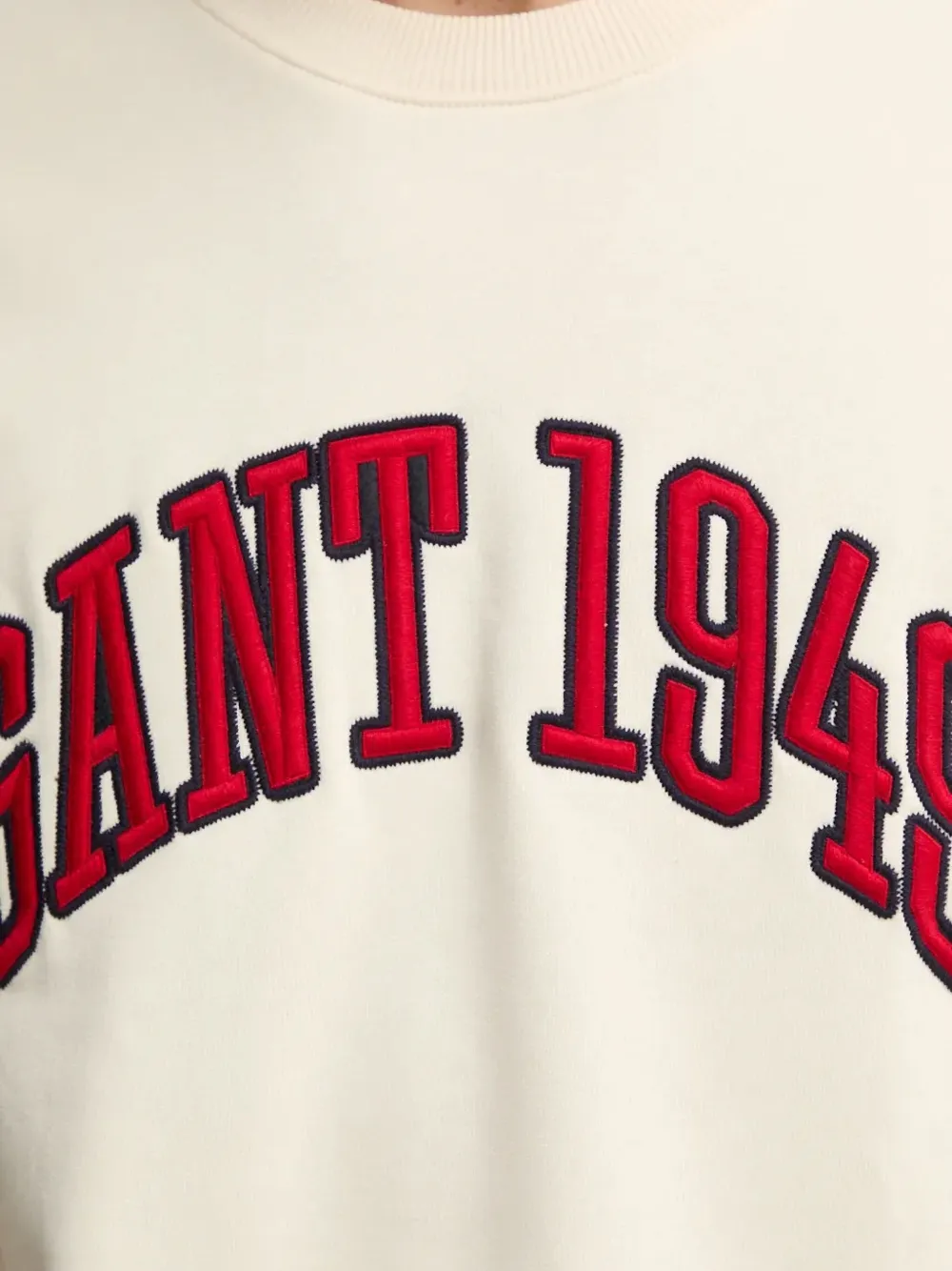 Gant Sweater met logopatch Beige