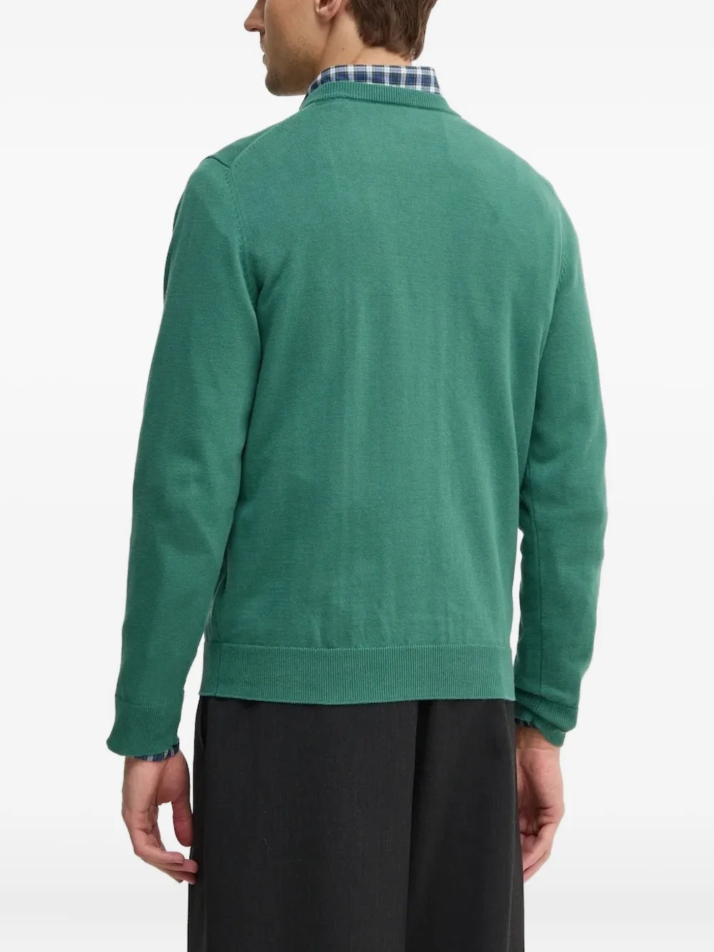 Gant v-neck logo sweater - Groen