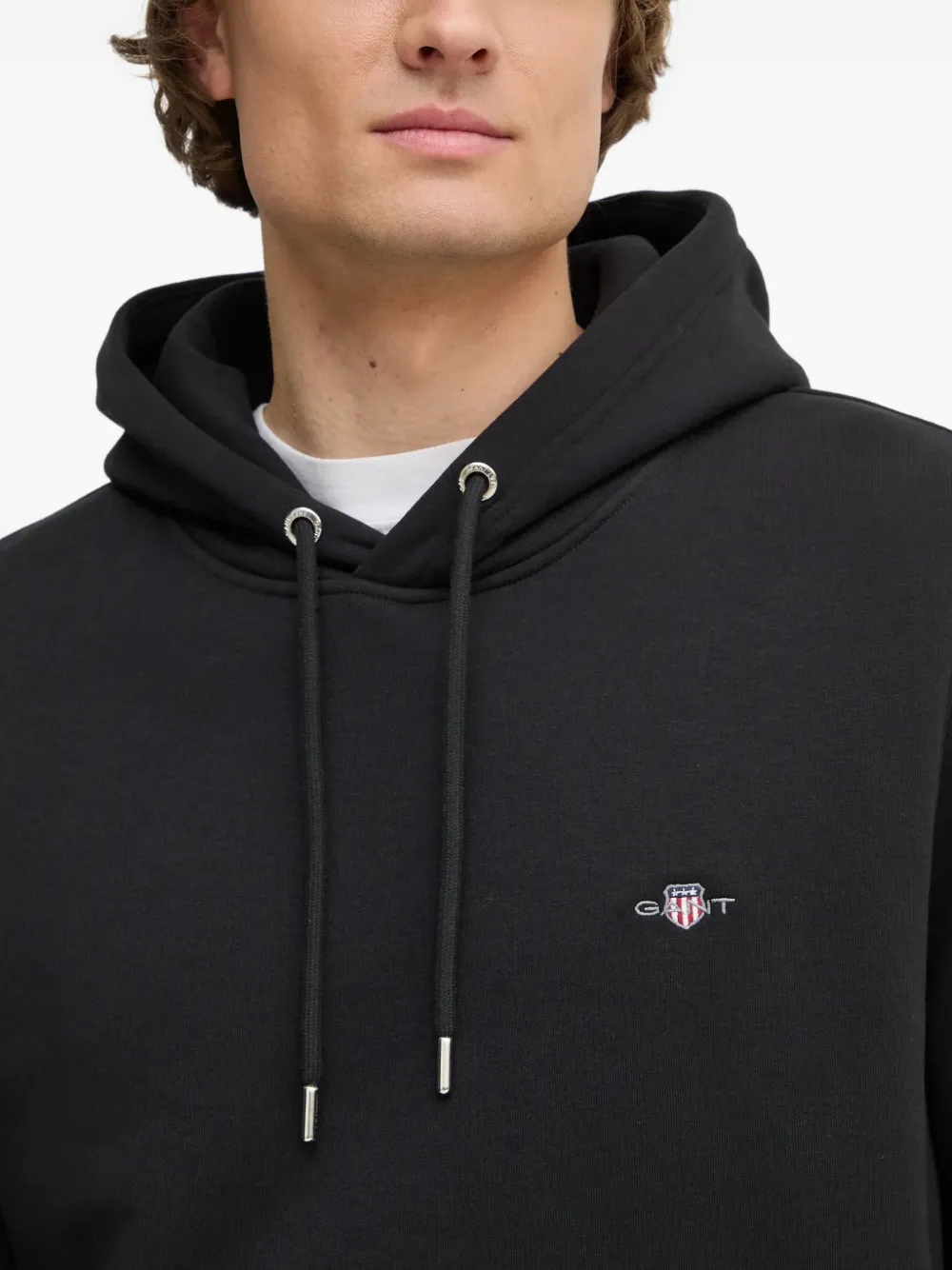 Gant Shield hoodie met logo Zwart