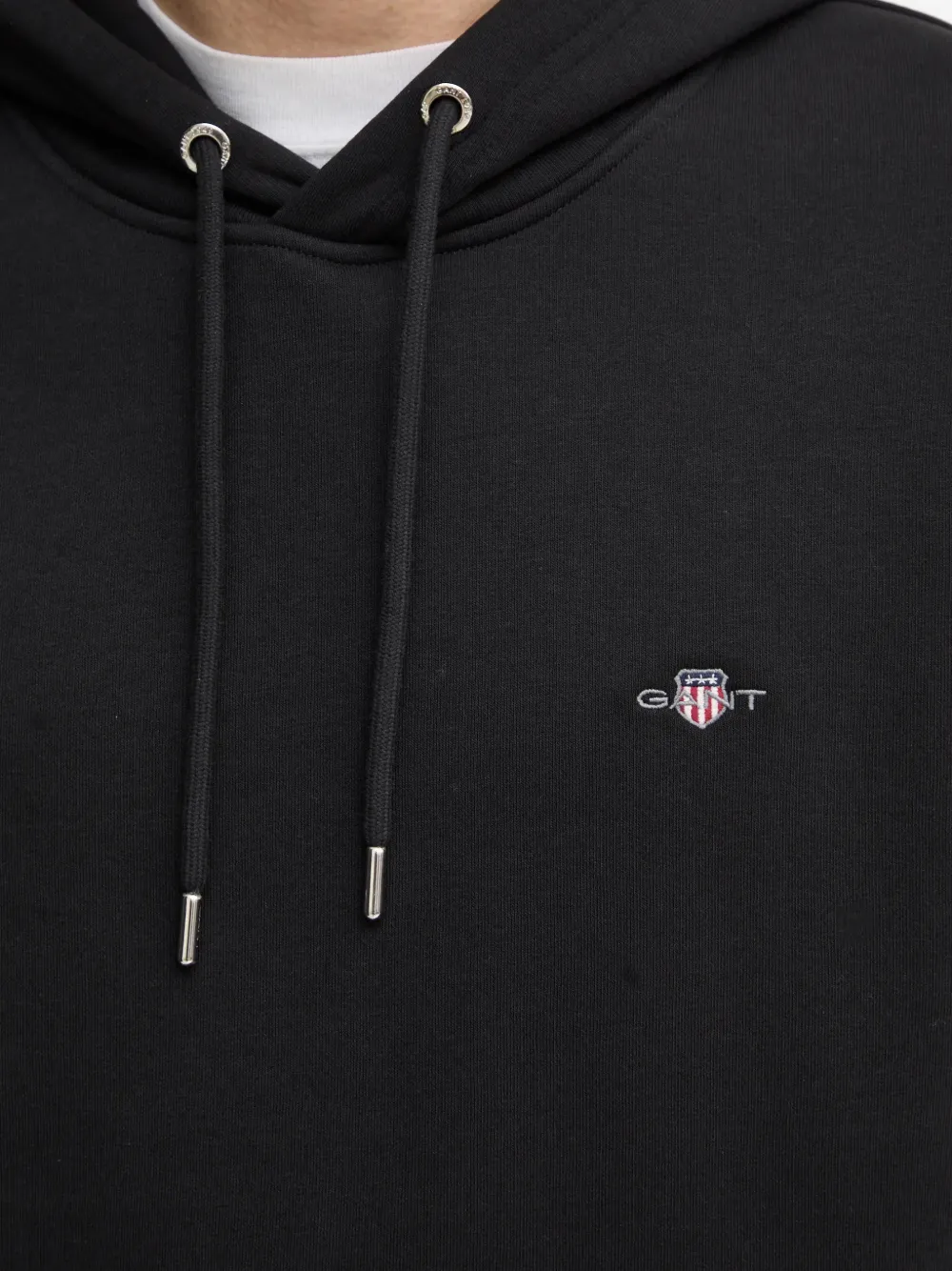 Gant Shield hoodie met logo Zwart