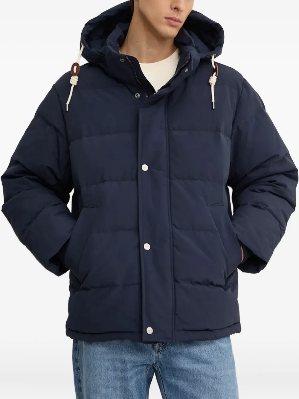 Gant hooded buttoned jacket | Blue | Image 1