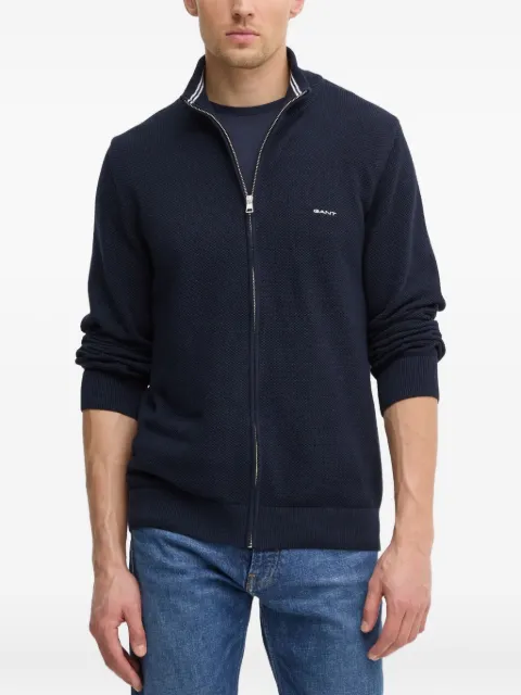 Gant zip-fastening cotton cardigan