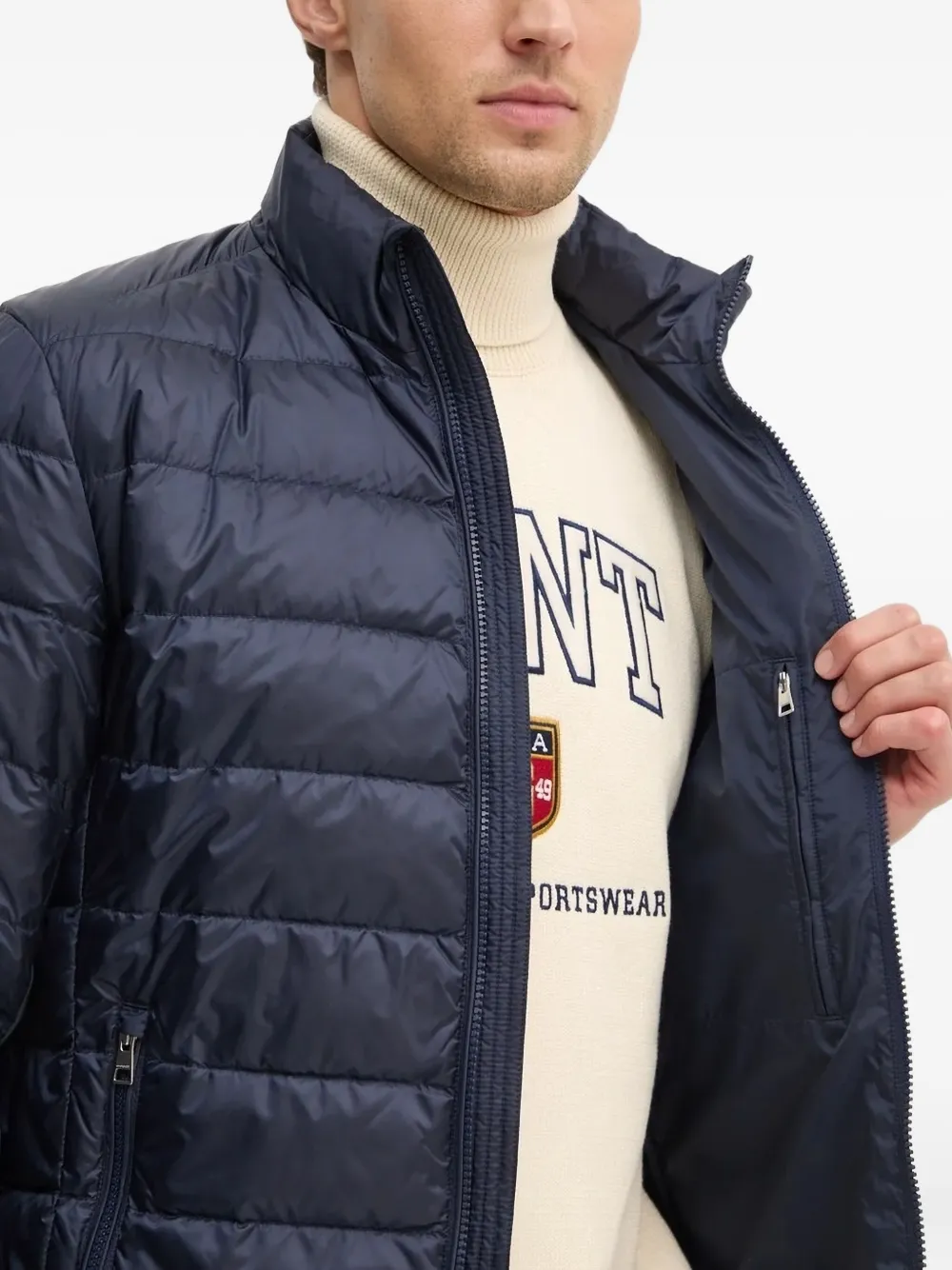 Gant Gewatteerd jack met rits Blauw