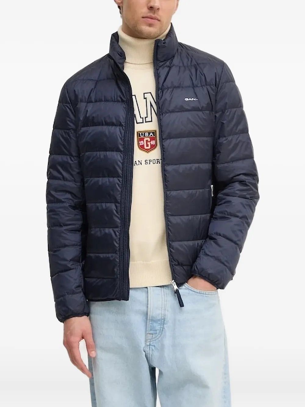 Gant Gewatteerd jack met rits Blauw